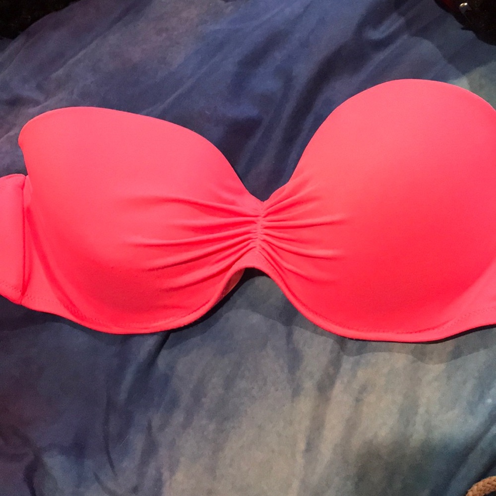 Victoria secret strapless pink bikini top